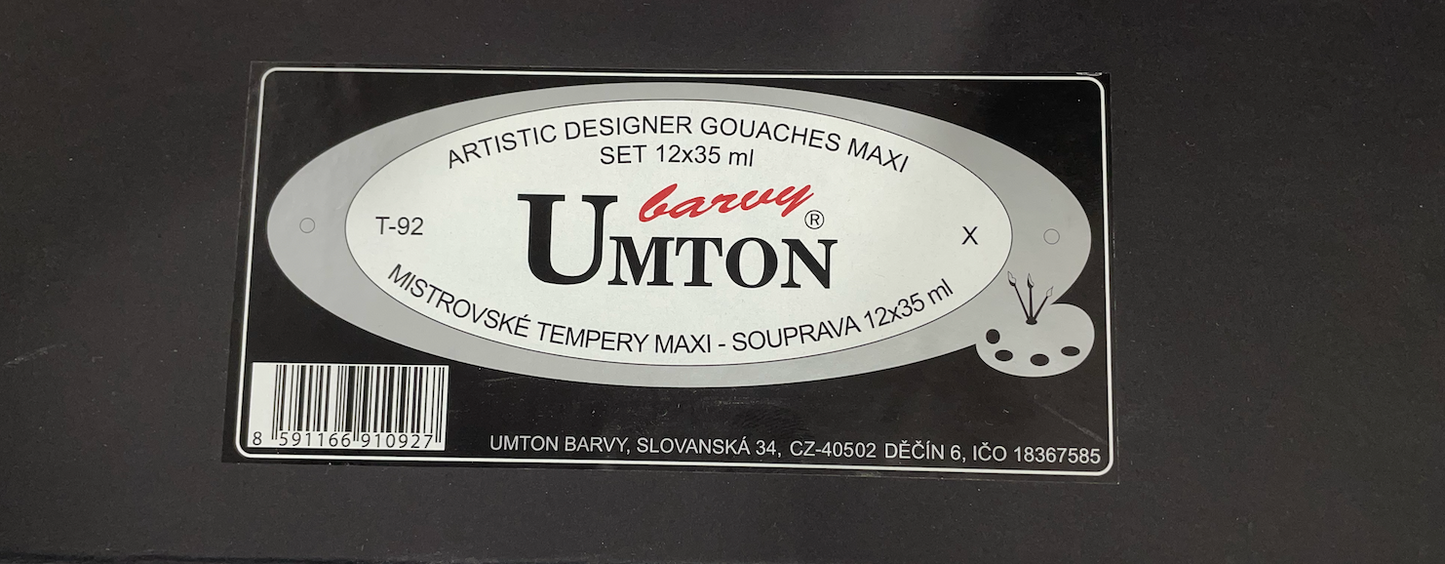 UMTON Artistic Designer Maxi T-92 -guassisetti 12x35ml
