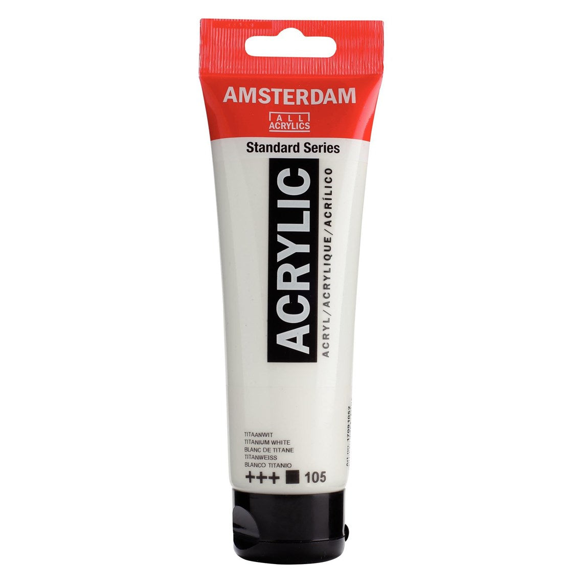 105 Titaanivalkoinen Amsterdam Akryylimaali 120 ml Royal Talens Akryylimaalit 120 ml tuubissa. Amsterdam akryylimaali on hintatietoisen harrastajan valinta. Maalin pohjana on kestävä 100 % akryylihartsi ja maali on saatavilla useissa värisävyissä. Amsterdam akryylimaali kuivuu nopeasti ja on myrkytöntä. Vesiliukoinen ennen kuivumista. Kuivuttuaan vedenkestävä.