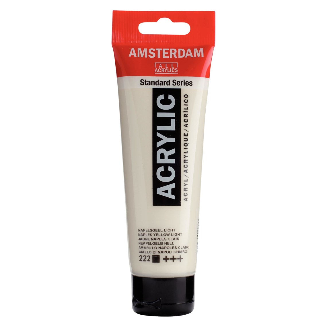 222 Napolinkeltainen vaalea Amsterdam Akryylimaali 120 ml Royal Talens Akryylimaalit 120 ml tuubissa. Amsterdam akryylimaali on hintatietoisen harrastajan valinta. Maalin pohjana on kestävä 100 % akryylihartsi ja maali on saatavilla useissa värisävyissä. Amsterdam akryylimaali kuivuu nopeasti ja on myrkytöntä. Vesiliukoinen ennen kuivumista. Kuivuttuaan vedenkestävä.