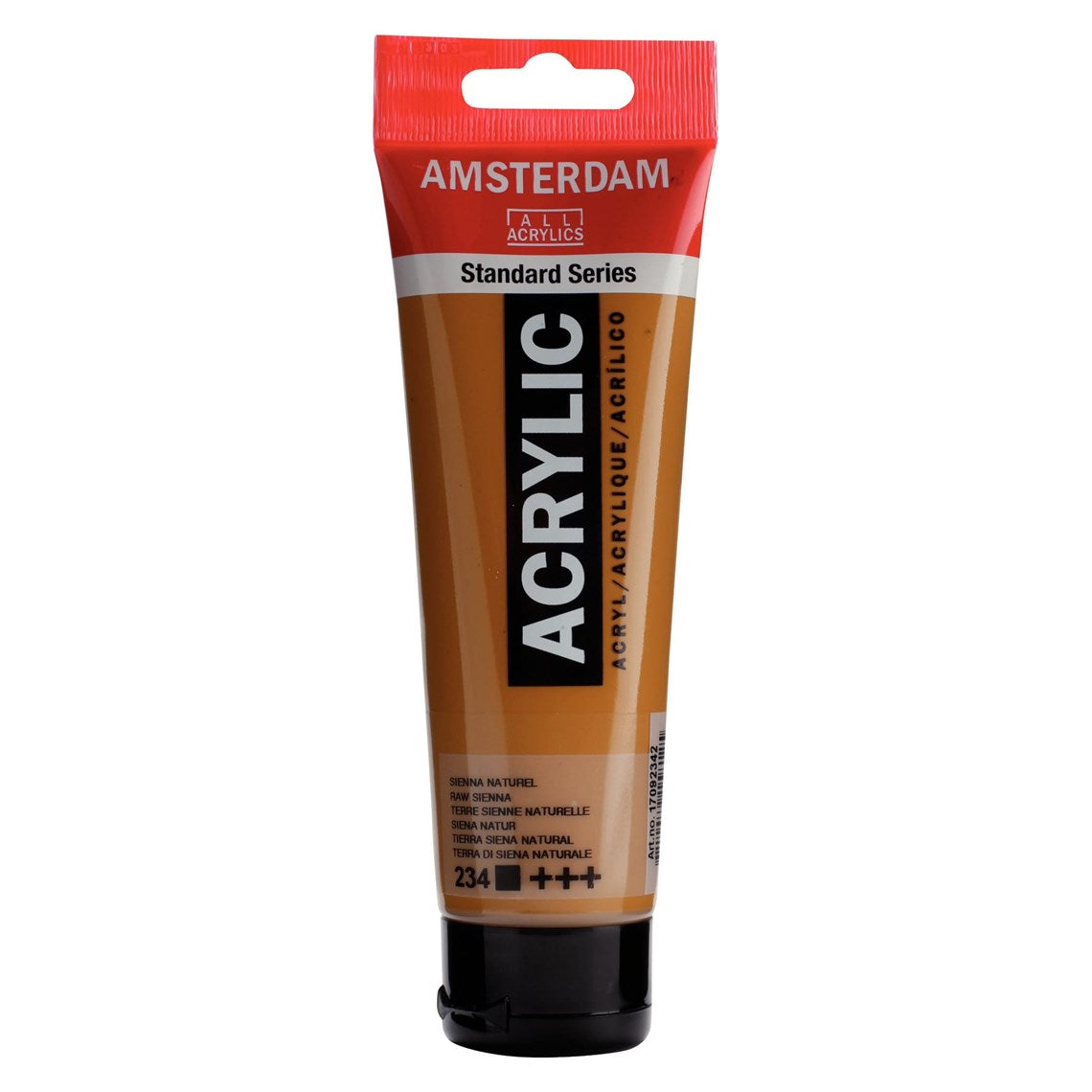 234 Sienna Amsterdam Akryylimaali 120 ml Royal Talens Akryylimaalit 120 ml tuubissa. Amsterdam akryylimaali on hintatietoisen harrastajan valinta. Maalin pohjana on kestävä 100 % akryylihartsi ja maali on saatavilla useissa värisävyissä. Amsterdam akryylimaali kuivuu nopeasti ja on myrkytöntä. Vesiliukoinen ennen kuivumista. Kuivuttuaan vedenkestävä.