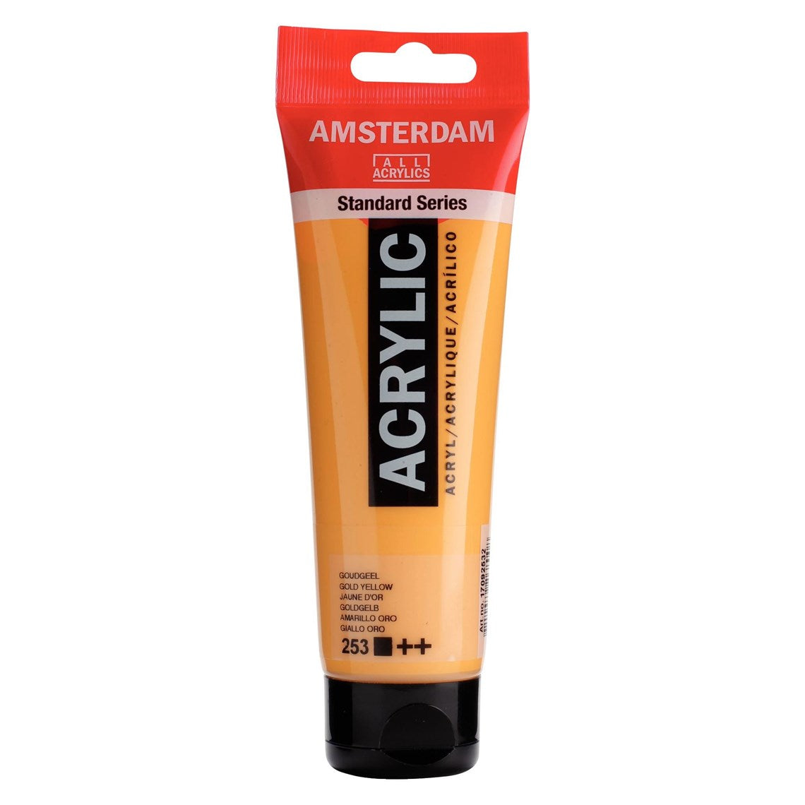 253 Kullankeltainen Amsterdam Akryylimaali 120 ml Royal Talens Akryylimaalit 120 ml tuubissa. Amsterdam akryylimaali on hintatietoisen harrastajan valinta. Maalin pohjana on kestävä 100 % akryylihartsi ja maali on saatavilla useissa värisävyissä. Amsterdam akryylimaali kuivuu nopeasti ja on myrkytöntä. Vesiliukoinen ennen kuivumista. Kuivuttuaan vedenkestävä.