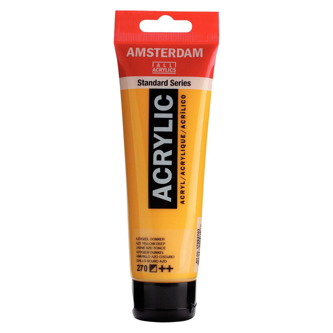 270 Azokeltainen tumma Amsterdam Akryylimaali 120 ml Royal Talens Akryylimaalit 120 ml tuubissa. Amsterdam akryylimaali on hintatietoisen harrastajan valinta. Maalin pohjana on kestävä 100 % akryylihartsi ja maali on saatavilla useissa värisävyissä. Amsterdam akryylimaali kuivuu nopeasti ja on myrkytöntä. Vesiliukoinen ennen kuivumista. Kuivuttuaan vedenkestävä.