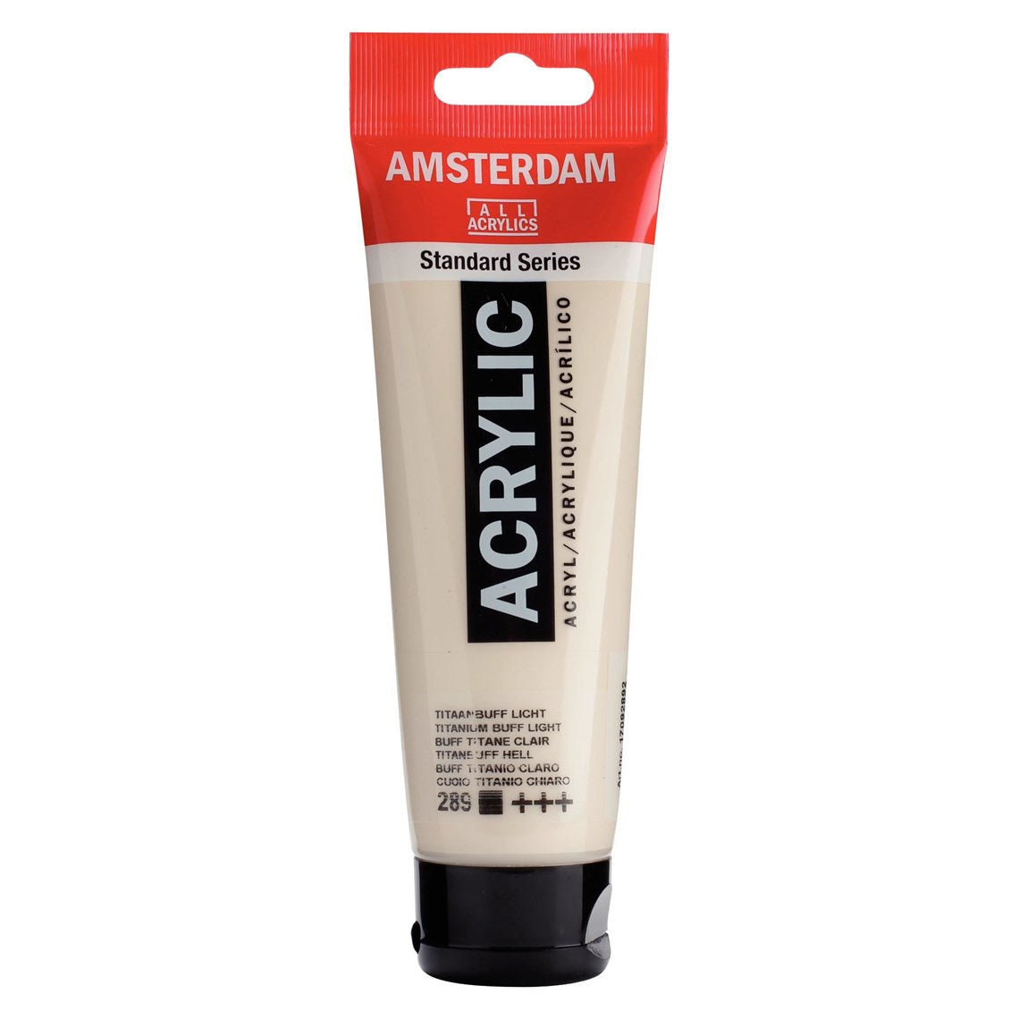 289 Titaanipuffivalkoinen vaalea Amsterdam Akryylimaali 120 ml Royal Talens Akryylimaalit 120 ml tuubissa. Amsterdam akryylimaali on hintatietoisen harrastajan valinta. Maalin pohjana on kestävä 100 % akryylihartsi ja maali on saatavilla useissa värisävyissä. Amsterdam akryylimaali kuivuu nopeasti ja on myrkytöntä. Vesiliukoinen ennen kuivumista. Kuivuttuaan vedenkestävä.