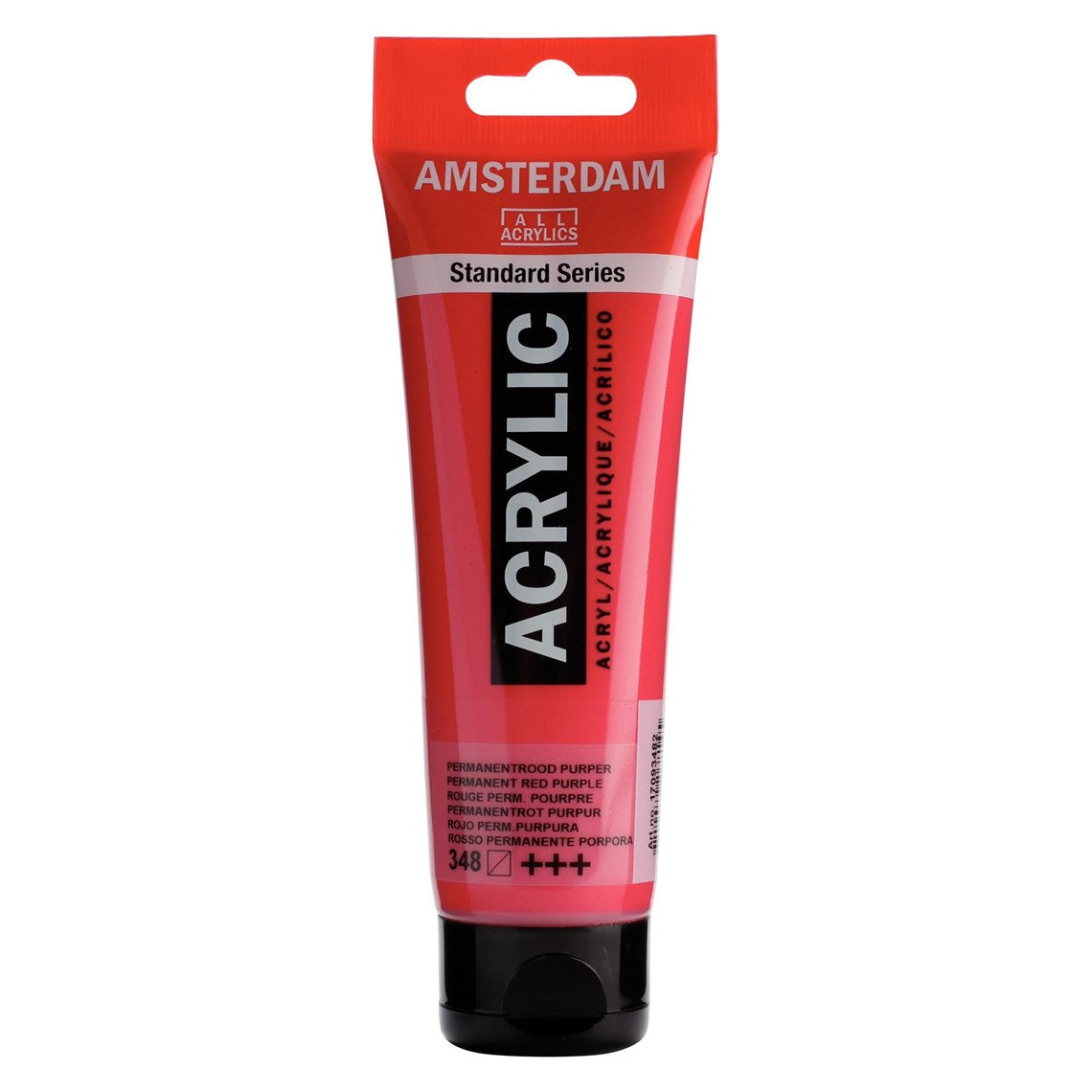 348 Purppuranpunainen Amsterdam Akryylimaali 120 ml Royal Talens Akryylimaalit 120 ml tuubissa. Amsterdam akryylimaali on hintatietoisen harrastajan valinta. Maalin pohjana on kestävä 100 % akryylihartsi ja maali on saatavilla useissa värisävyissä. Amsterdam akryylimaali kuivuu nopeasti ja on myrkytöntä. Vesiliukoinen ennen kuivumista. Kuivuttuaan vedenkestävä.
