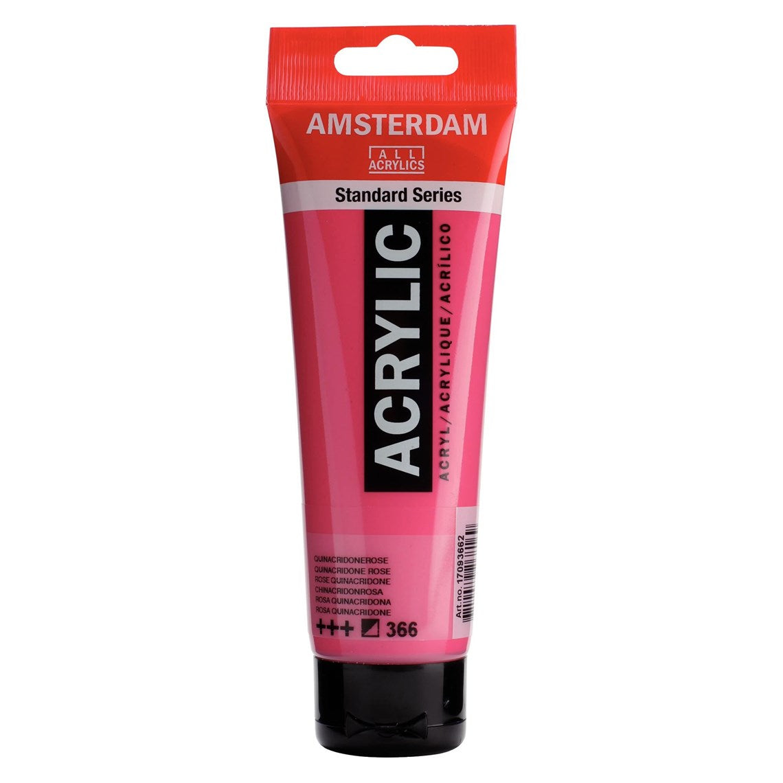 366 Quinacridone rosa Amsterdam Akryylimaali 120 ml Royal Talens Akryylimaalit 120 ml tuubissa. Amsterdam akryylimaali on hintatietoisen harrastajan valinta. Maalin pohjana on kestävä 100 % akryylihartsi ja maali on saatavilla useissa värisävyissä. Amsterdam akryylimaali kuivuu nopeasti ja on myrkytöntä. Vesiliukoinen ennen kuivumista. Kuivuttuaan vedenkestävä.