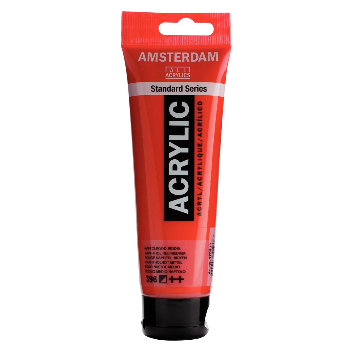 396 Naftolpunainen Amsterdam Akryylimaali 120 ml Royal Talens Akryylimaalit 120 ml tuubissa. Amsterdam akryylimaali on hintatietoisen harrastajan valinta. Maalin pohjana on kestävä 100 % akryylihartsi ja maali on saatavilla useissa värisävyissä. Amsterdam akryylimaali kuivuu nopeasti ja on myrkytöntä. Vesiliukoinen ennen kuivumista. Kuivuttuaan vedenkestävä.