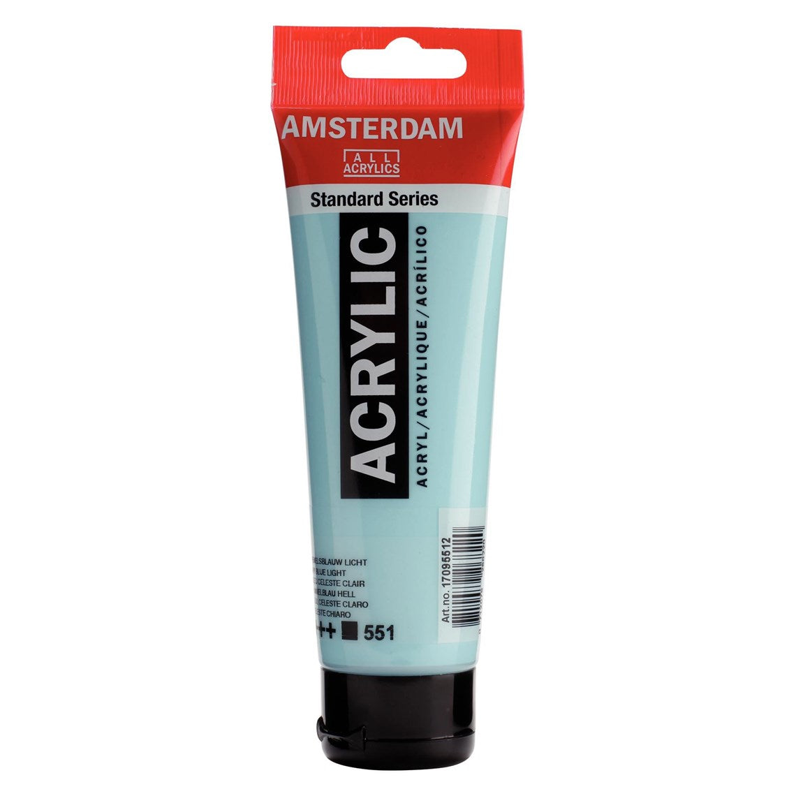 551 Taivaansininen vaalea Amsterdam Akryylimaali 120 ml Royal Talens Akryylimaalit 120 ml tuubissa. Amsterdam akryylimaali on hintatietoisen harrastajan valinta. Maalin pohjana on kestävä 100 % akryylihartsi ja maali on saatavilla useissa värisävyissä. Amsterdam akryylimaali kuivuu nopeasti ja on myrkytöntä. Vesiliukoinen ennen kuivumista. Kuivuttuaan vedenkestävä.