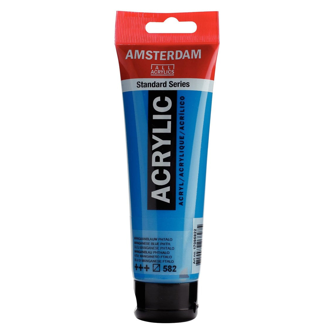 582 Mangaaninsininen Hue Amsterdam Akryylimaali 120 ml Royal Talens Akryylimaalit 120 ml tuubissa. Amsterdam akryylimaali on hintatietoisen harrastajan valinta. Maalin pohjana on kestävä 100 % akryylihartsi ja maali on saatavilla useissa värisävyissä. Amsterdam akryylimaali kuivuu nopeasti ja on myrkytöntä. Vesiliukoinen ennen kuivumista. Kuivuttuaan vedenkestävä.