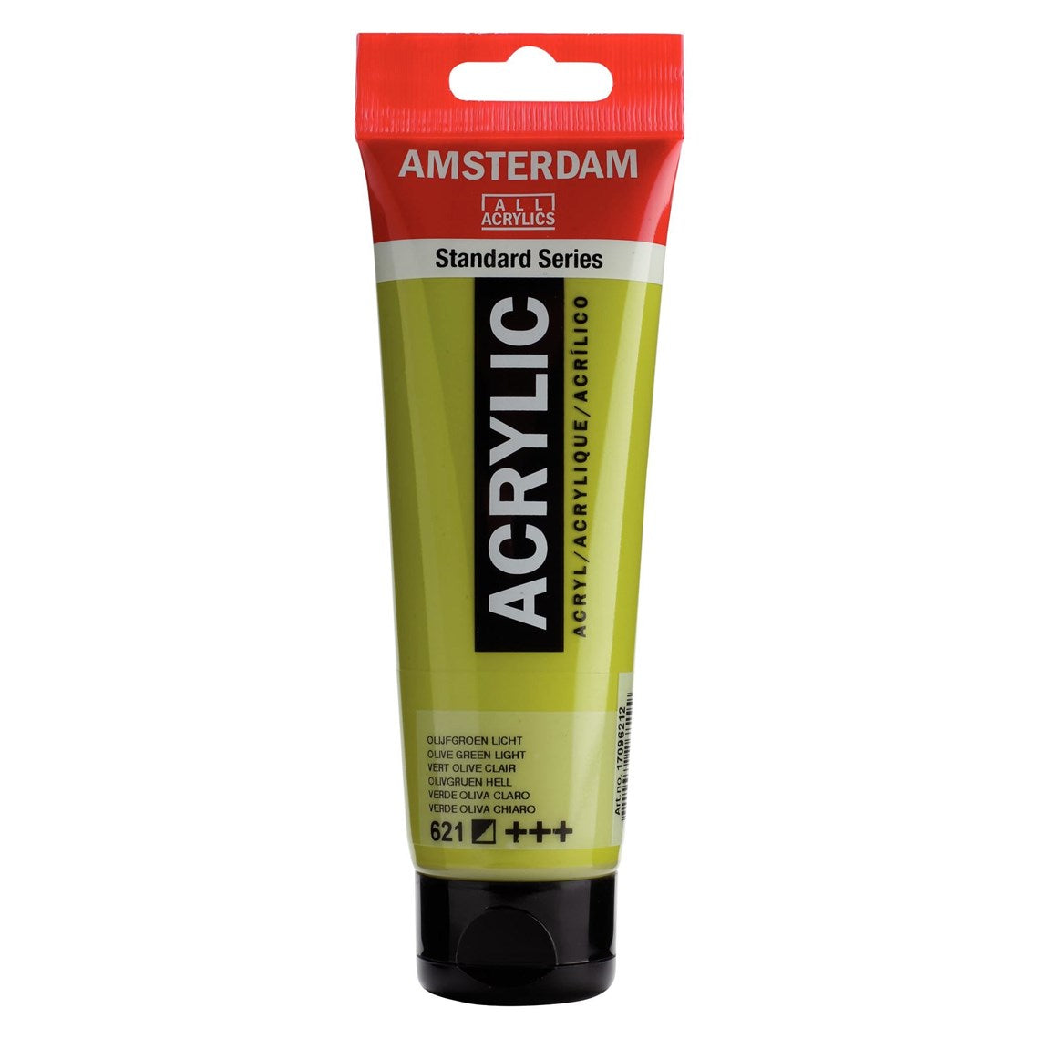 621 Oliivinvihreä vaalea Amsterdam Akryylimaali 120 ml Royal Talens Akryylimaalit 120 ml tuubissa. Amsterdam akryylimaali on hintatietoisen harrastajan valinta. Maalin pohjana on kestävä 100 % akryylihartsi ja maali on saatavilla useissa värisävyissä. Amsterdam akryylimaali kuivuu nopeasti ja on myrkytöntä. Vesiliukoinen ennen kuivumista. Kuivuttuaan vedenkestävä.