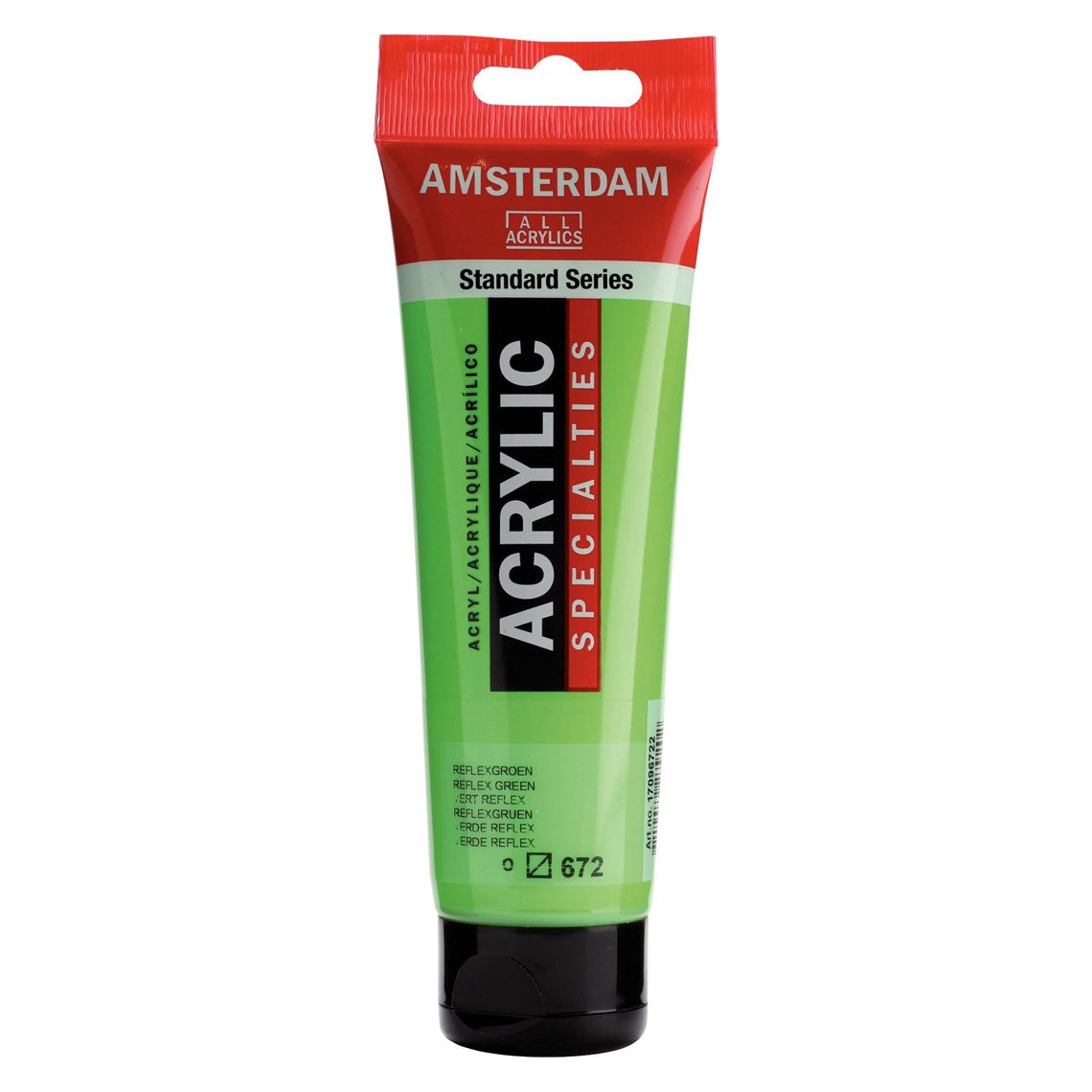 672 Neonvihreä Amsterdam Akryylimaali 120 ml Royal Talens Akryylimaalit 120 ml tuubissa. Amsterdam akryylimaali on hintatietoisen harrastajan valinta. Maalin pohjana on kestävä 100 % akryylihartsi ja maali on saatavilla useissa värisävyissä. Amsterdam akryylimaali kuivuu nopeasti ja on myrkytöntä. Vesiliukoinen ennen kuivumista. Kuivuttuaan vedenkestävä.