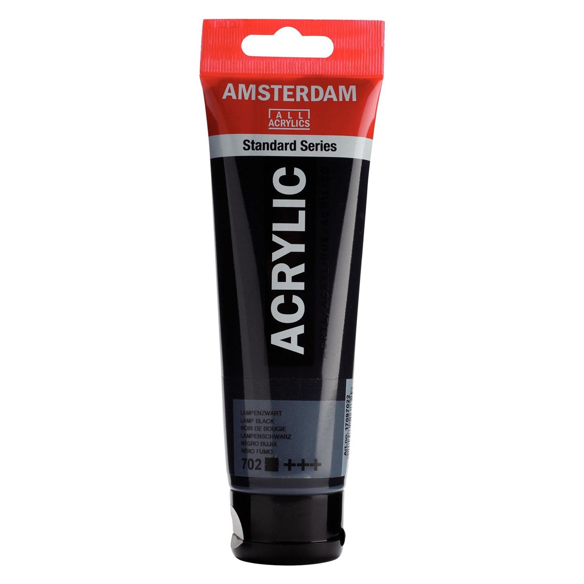 702 Lamppumusta Amsterdam Akryylimaali 120 ml Royal Talens Akryylimaalit 120 ml tuubissa. Amsterdam akryylimaali on hintatietoisen harrastajan valinta. Maalin pohjana on kestävä 100 % akryylihartsi ja maali on saatavilla useissa värisävyissä. Amsterdam akryylimaali kuivuu nopeasti ja on myrkytöntä. Vesiliukoinen ennen kuivumista. Kuivuttuaan vedenkestävä.