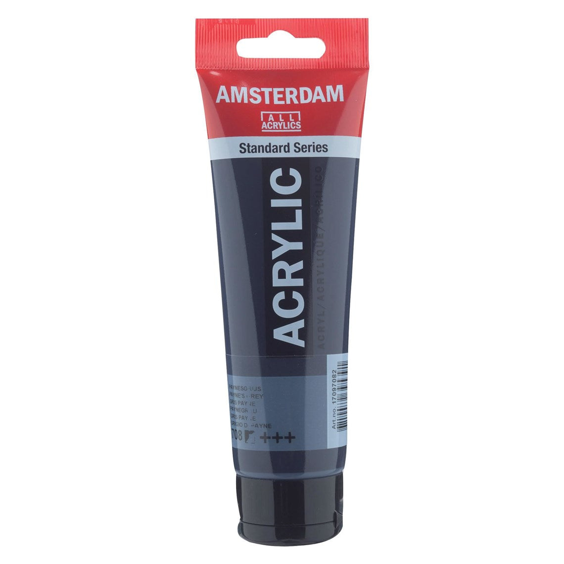 708 Paynenharmaa Amsterdam Akryylimaali 120 ml Royal Talens Akryylimaalit 120 ml tuubissa. Amsterdam akryylimaali on hintatietoisen harrastajan valinta. Maalin pohjana on kestävä 100 % akryylihartsi ja maali on saatavilla useissa värisävyissä. Amsterdam akryylimaali kuivuu nopeasti ja on myrkytöntä. Vesiliukoinen ennen kuivumista. Kuivuttuaan vedenkestävä.