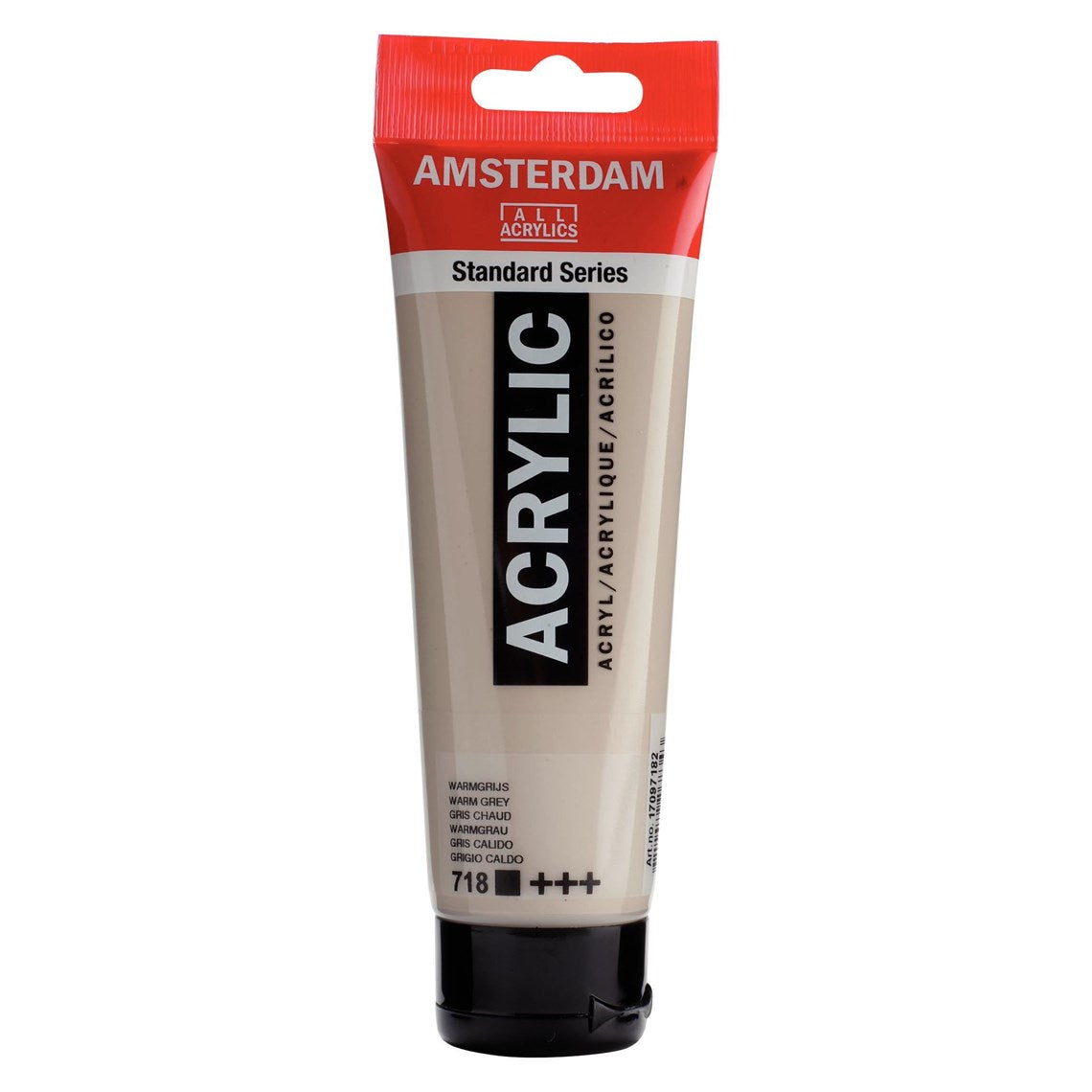 718 Lämminharmaa Amsterdam Akryylimaali 120 ml Royal Talens Akryylimaalit 120 ml tuubissa. Amsterdam akryylimaali on hintatietoisen harrastajan valinta. Maalin pohjana on kestävä 100 % akryylihartsi ja maali on saatavilla useissa värisävyissä. Amsterdam akryylimaali kuivuu nopeasti ja on myrkytöntä. Vesiliukoinen ennen kuivumista. Kuivuttuaan vedenkestävä.