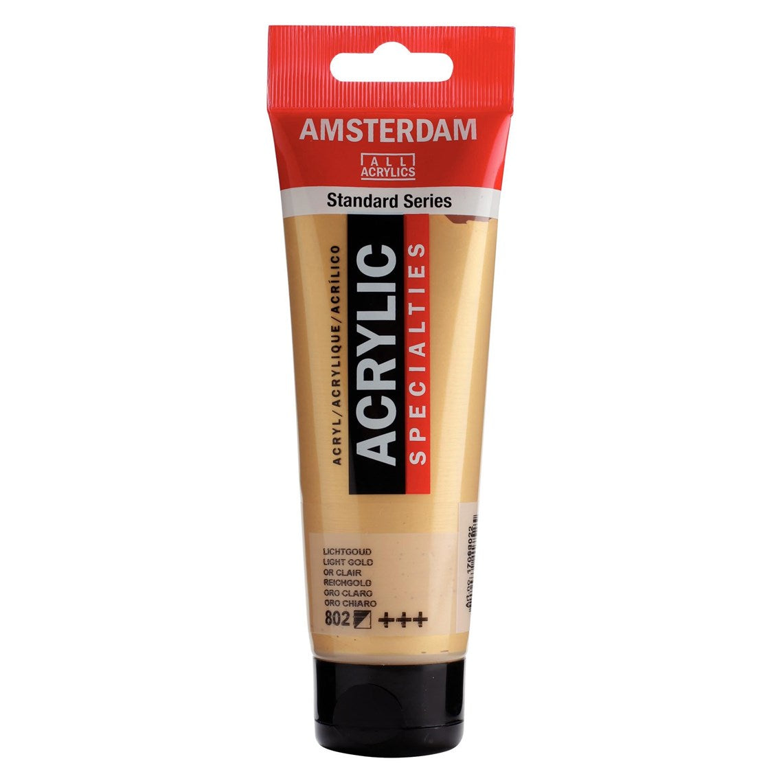 802 Vaalea kulta Amsterdam Akryylimaali 120 ml Royal Talens Akryylimaalit 120 ml tuubissa. Amsterdam akryylimaali on hintatietoisen harrastajan valinta. Maalin pohjana on kestävä 100 % akryylihartsi ja maali on saatavilla useissa värisävyissä. Amsterdam akryylimaali kuivuu nopeasti ja on myrkytöntä. Vesiliukoinen ennen kuivumista. Kuivuttuaan vedenkestävä.