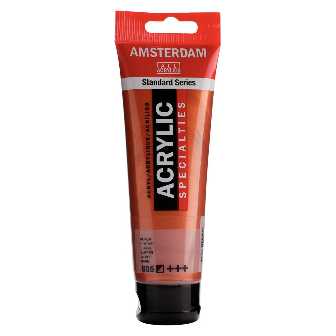 805 Kupari Amsterdam Akryylimaali 120 ml Royal Talens Akryylimaalit 120 ml tuubissa. Amsterdam akryylimaali on hintatietoisen harrastajan valinta. Maalin pohjana on kestävä 100 % akryylihartsi ja maali on saatavilla useissa värisävyissä. Amsterdam akryylimaali kuivuu nopeasti ja on myrkytöntä. Vesiliukoinen ennen kuivumista. Kuivuttuaan vedenkestävä.