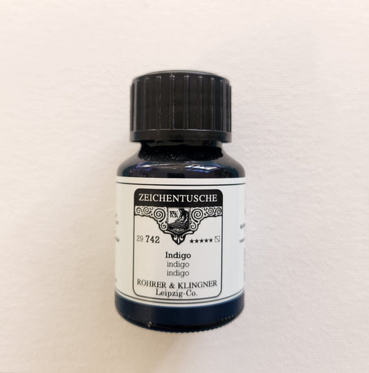 Rohrer & Klingner kalligrafia-/akryylimuste 742 Indigo