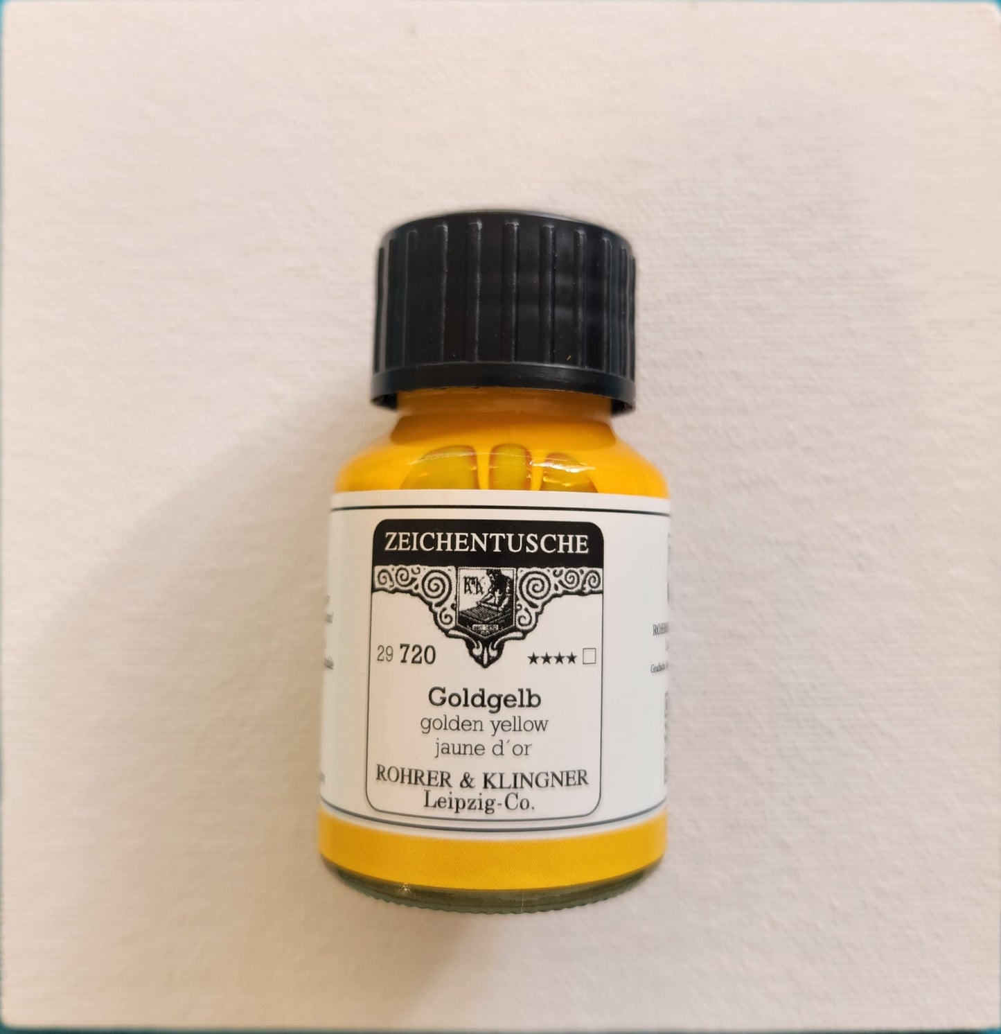 Rohrer & Klingner kalligrafia-/akryylimuste 720 Golden Yellow