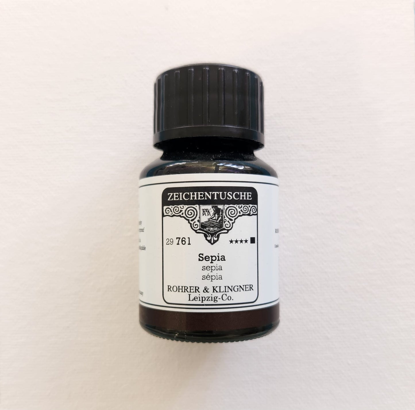 Rohrer & Klingner kalligrafia-/akryylimuste 761 Sepia