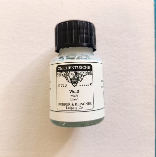 Rohrer & Klingner kalligrafia-/akryylimuste 710 White