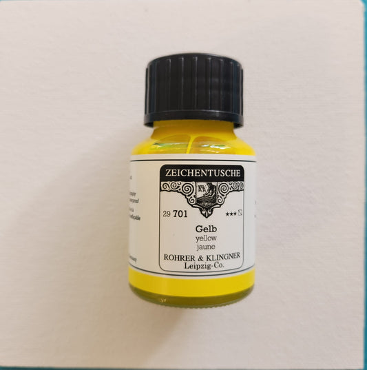 Rohrer & Klingner kalligrafia-/akryylimuste 701 Yellow