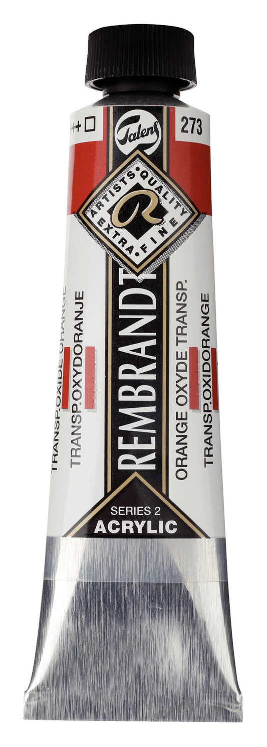 Rembrandt-akryyliväri 273 Transparent Oxidee Orange 40 ml