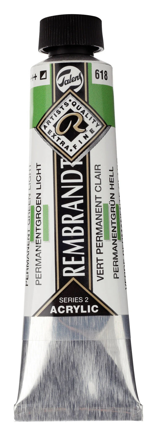 Rembrandt-akryyliväri 618 Permanent Green Light 40 ml