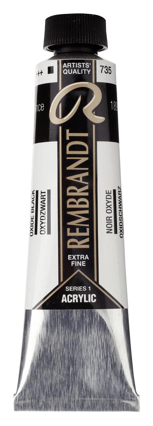 Rembrandt-akryyliväri 735 Oxide Black 40 ml
