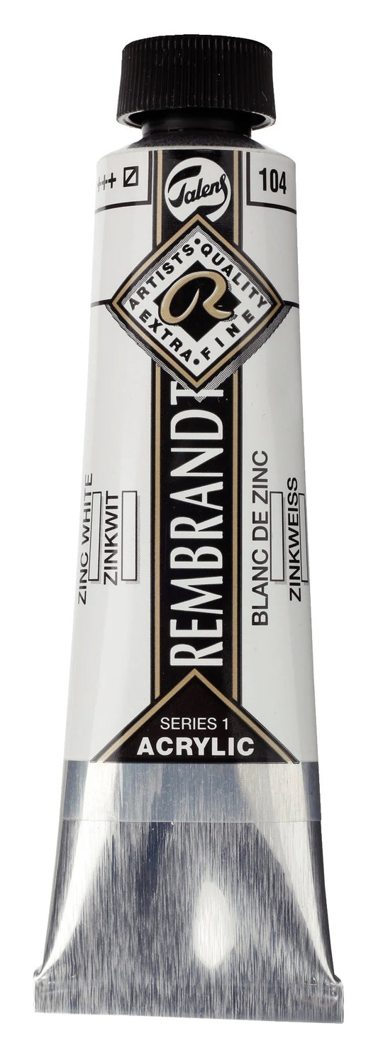 Rembrandt-akryyliväri 104 Zinc White 40 ml