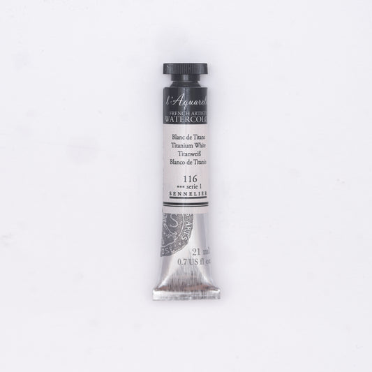 Sennelier-akvarelliväri 116 Titanium White 21ml