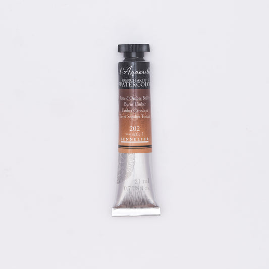 Sennelier-akvarelliväri 202 Burnt Umber 21 ml
