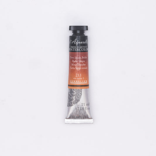 Sennelier-akvarelliväri 211 Burnt Sienna 21 ml