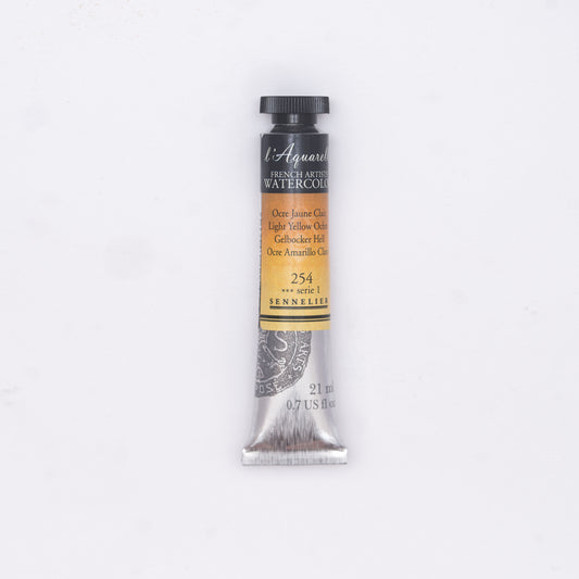 Sennelier-akvarelliväri 254 Light Yellow Ochre 21 ml