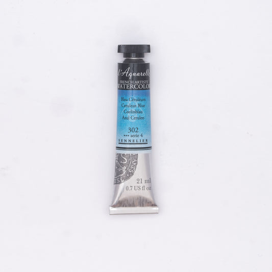 Sennelier-akvarelliväri 302 Cerulean Blue 21 ml