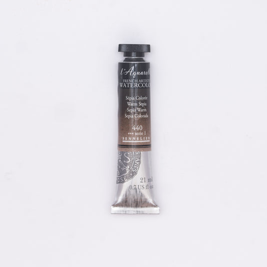 Sennelier-akvarelliväri 440 Warm Sepia 21 ml