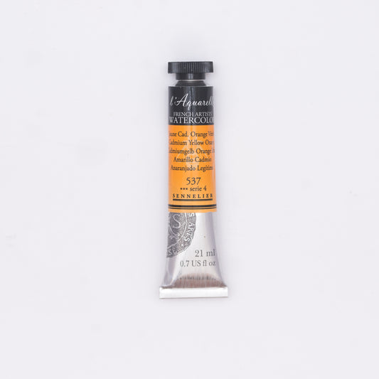 Sennelier-akvarelliväri 537 Cadmium Yellow Orange 21 ml