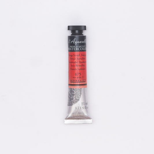 Sennelier-akvarelliväri 675 French Vermilion 21 ml