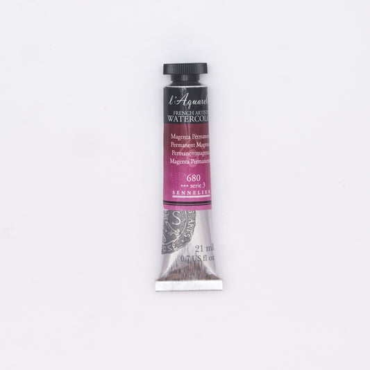 Sennelier-akvarelliväri 680 Permanent Magenta 21 ml