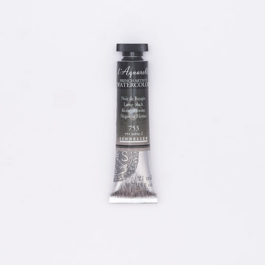 Sennelier-akvarelliväri 753 Lamp Black 21 ml