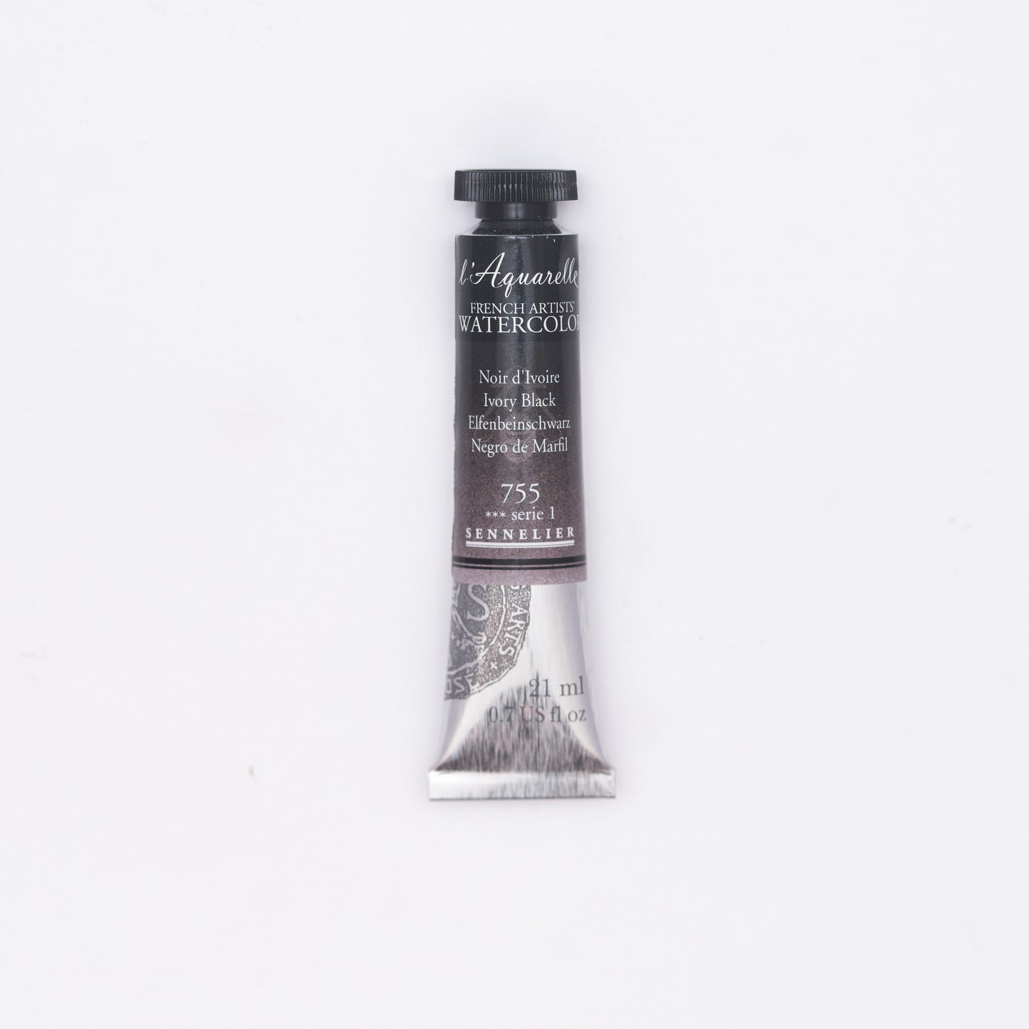 Sennelier-akvarelliväri 755 Ivory Black 21 ml