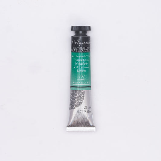 Sennelier-akvarelliväri 837 Viridian Green 21 ml