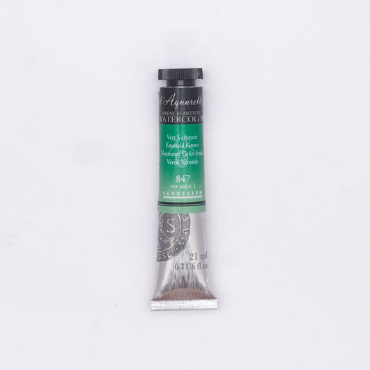Sennelier-akvarelliväri 847 Emerald Green 21 ml