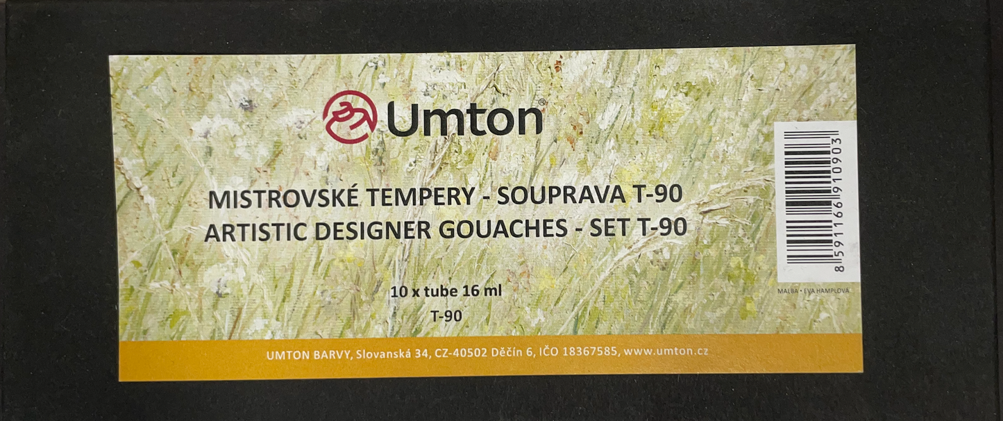 UMTON Artistic Designer T-90 -guassisetti 10x16ml