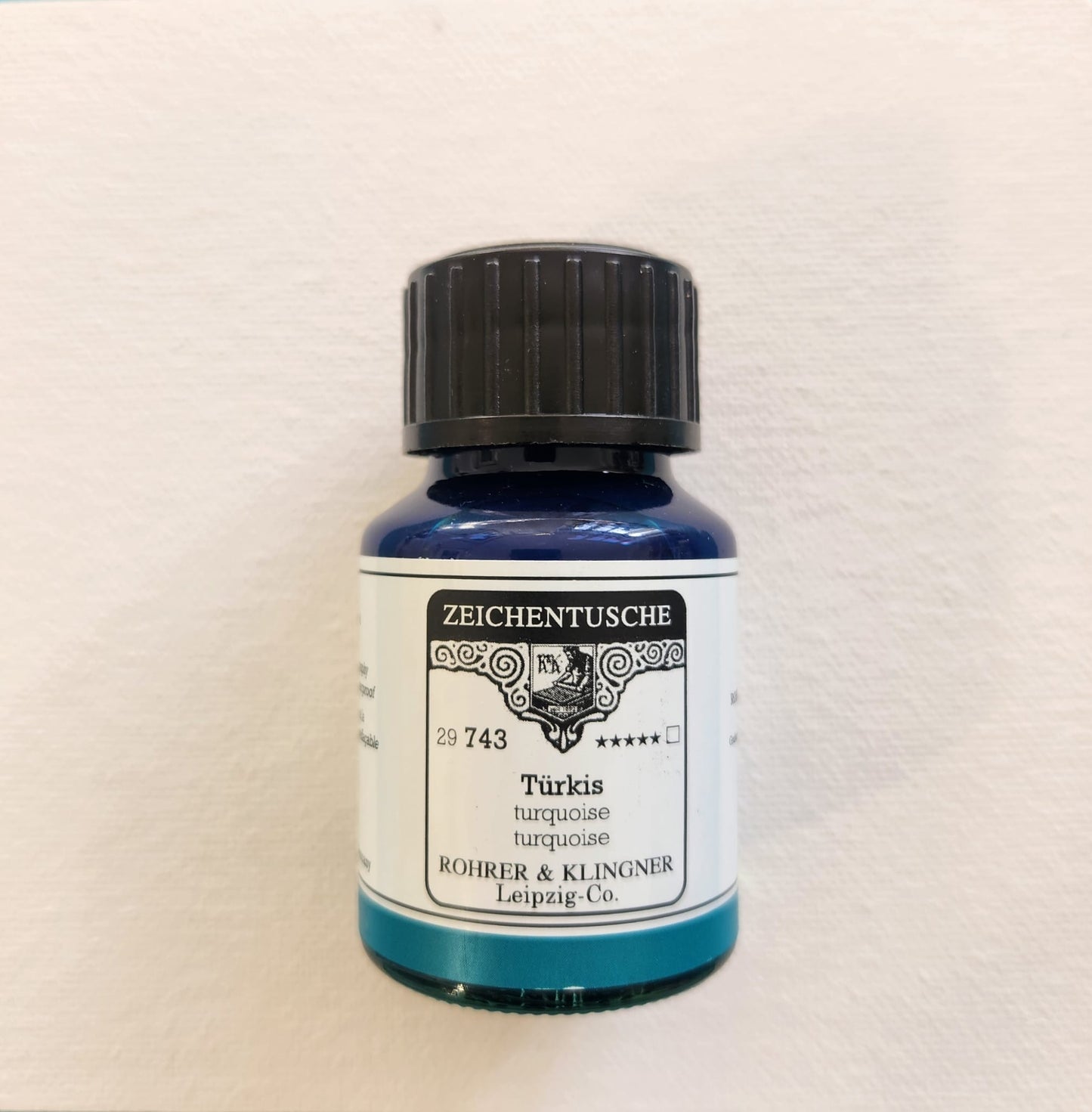 Rohrer & Klingner kalligrafia-/akryylimuste 743 Turquoise