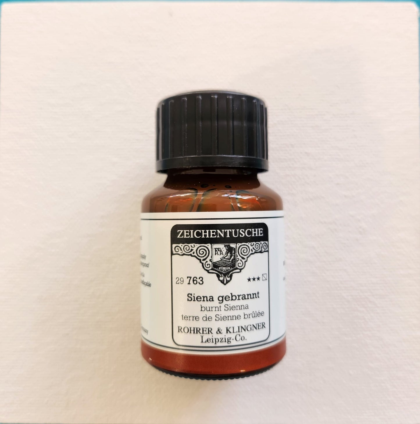 Rohrer & Klingner kalligrafia-/akryylimuste 763 Burnt Sienna