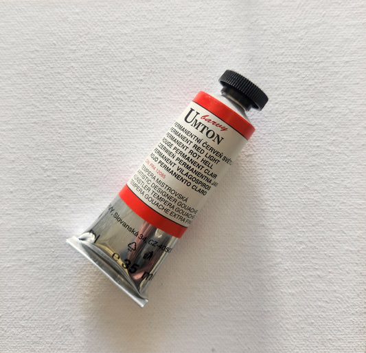 UMTON 1034 Permanent Red Light -guassiväri 35ml