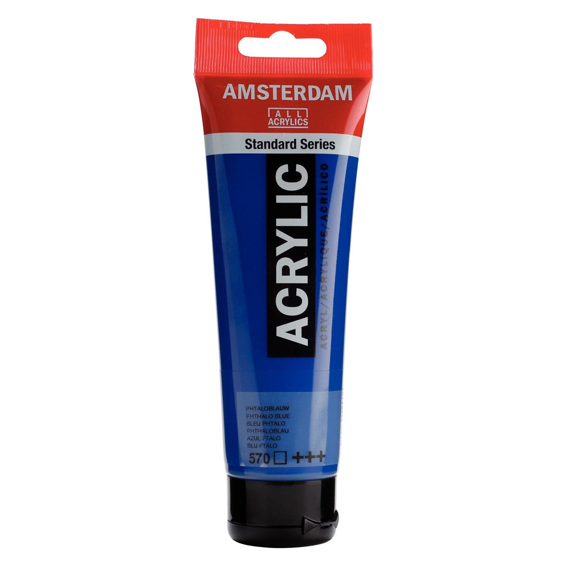 570 Phthalosininen Amsterdam Akryylimaali 120 ml  Royal Talens Akryylimaalit 120 ml tuubissa. Amsterdam akryylimaali on hintatietoisen harrastajan valinta. Maalin pohjana on kestävä 100 % akryylihartsi ja maali on saatavilla useissa värisävyissä. Amsterdam akryylimaali kuivuu nopeasti ja on myrkytöntä. Vesiliukoinen ennen kuivumista. Kuivuttuaan vedenkestävä.