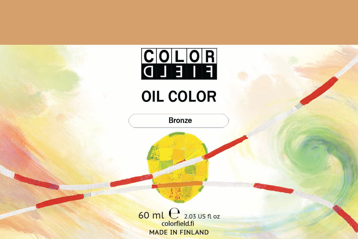 Colorfield taiteilijan öljyväri. Useat taidemaalarit suosivat öljyvärimaalauksessa Colorfield-öljyvärejämme, sillä niiden valmistuksessa ei käytetä mitään muuta kuin puhdasta pigmenttiä ja sideainetta. Teollisten öljyvärien valmistuksessa käytettävät täyteaineet sekä jatkeet puuttuvat näistä laatuväreistä kokonaan. Näillä öljyväreillä öljyvärimaalaukseen saa täysin erilaisen tuntuman. 0089 Bronze  Metallic powder  Semi-Opaque  60 ml